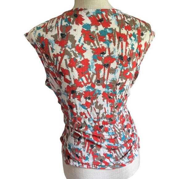 Daisy Fuentes Sleeveless Ruched Blouse EUC - Picture 2 of 4